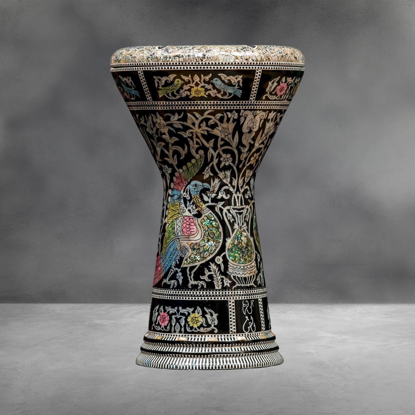 The Pearl Peacock Artisan Sombaty Darbuka Drum