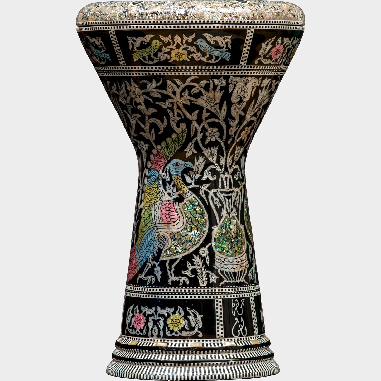 The Pearl Peacock Artisan Sombaty Darbuka Drum
