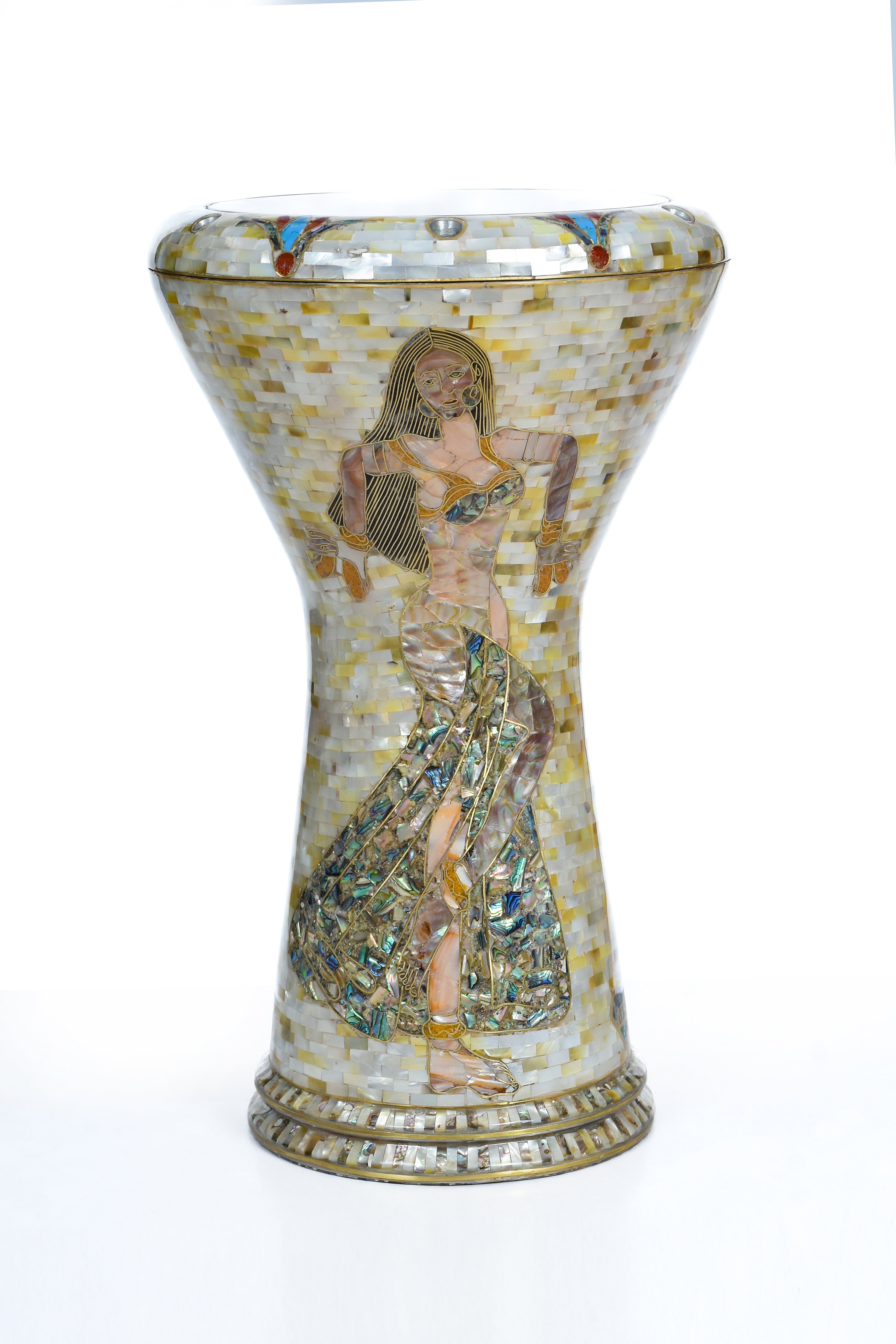 Al Raqessa White Pearl * Limited Edition Darbuka *