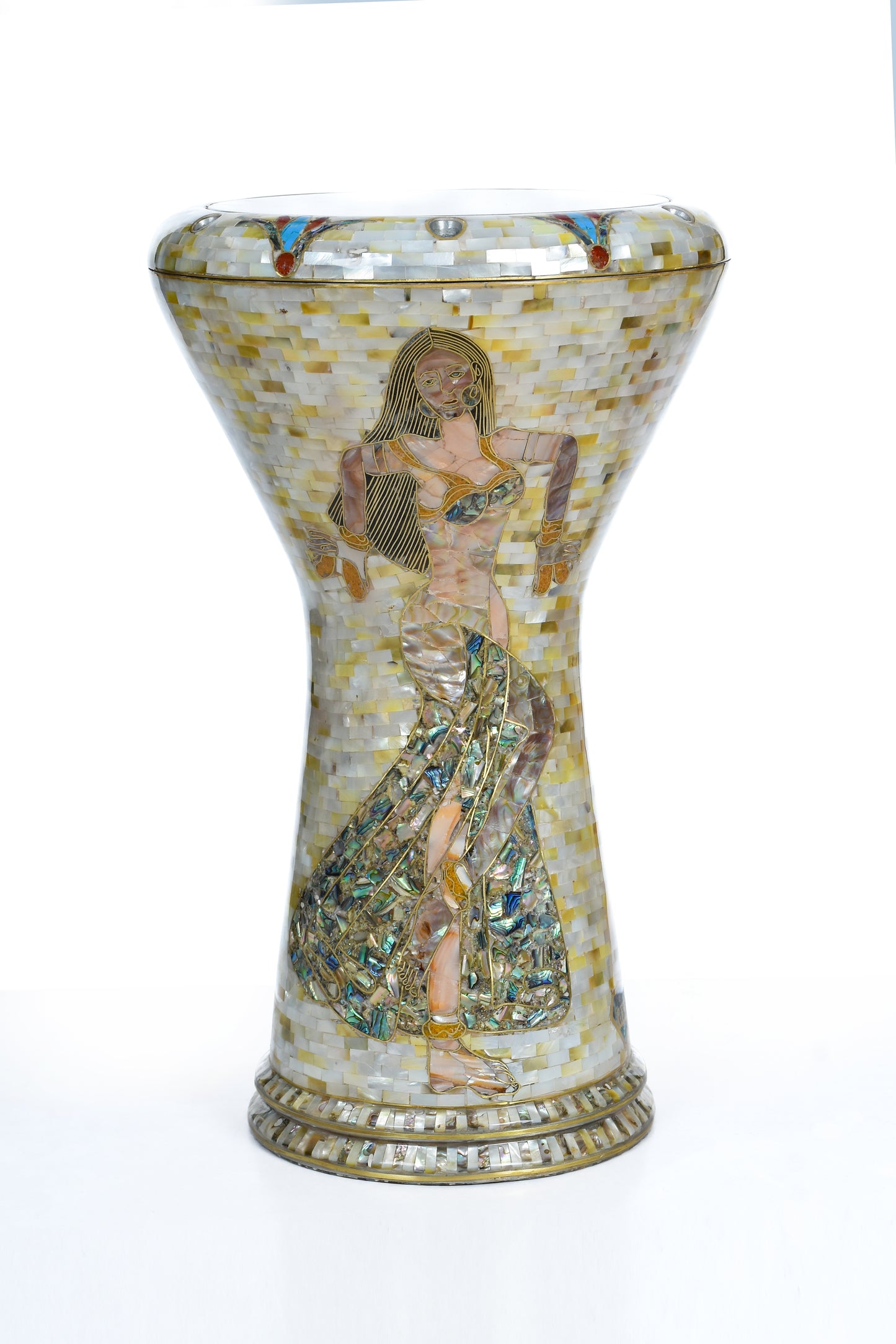 Al Raqessa White Pearl * Limited Edition Darbuka *