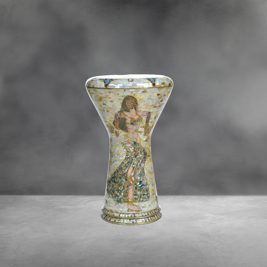 Al Raqessa White Pearl * Limited Edition Darbuka *